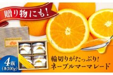 人気のお土産！リピート率ナンバーワン！中下農園の『ネーブルマーマレード』（箱入り・大4個）みかん ミカン マーマレード ママレード ジャム じゃむ 瓶 手作り パン 無添加 オレンジ ネーブル 果実 柑橘 果物 くだもの フルーツ ギフト 贈答品 贈り物 広島県産 江田島市/江田島市観光協会 [XAI007]