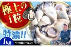 【3月21日（金）着】牡蠣 むき身 かき カキ 高品質の牡蠣を産地直送！ 【生牡蠣】【着日指定可能】 『てつまるかき』 牡蠣 むき身 1kg 加熱用 かき 海鮮 海産物 簡単 広島県産 江田島市/有限会社テツマル海産 [XCO002]