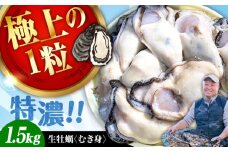 【3月23日（日）着】牡蠣 むき身 かき カキ 高品質の牡蠣を産地直送！ 【生牡蠣】【着日指定可能】 『てつまるかき』 牡蠣 むき身 1.5kg 加熱用 かき 海鮮 海産物 簡単 広島県産 江田島市/有限会社テツマル海産 [XCO003]