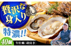 【3月21日（金）着】高品質の牡蠣を産地直送！ 【生牡蠣】【着日指定可能】『てつまるかき』牡蠣 殻付き 40個 加熱用 かき 海鮮 海産物 簡単 広島県産 江田島市/有限会社テツマル海産 [XCO008]