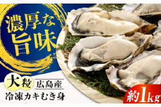 牡蠣 冷凍 贅沢な一品！こだわり大粒牡蠣むき身【瞬間冷凍】 約1kg 牡蠣 かき カキ 大粒 かき 海鮮 和食 海産物 広島県産 江田島市/有限会社マルイチ水産 [XCU004] 牡蠣 生食 冷凍 むき身 殻付き 殻付 殻 かき カキ 生牡蠣 広島牡蠣 オイスター カキフライ 魚介類 魚介 貝類 海鮮 広島県産 国産 産地直送 贈答 ギフト 特産品