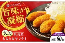 【全12回定期便】牡蠣 冷凍 こだわり大粒の『大人なカキフライ』【瞬間冷凍】60個入り 牡蠣 かき カキ 大粒 かき 海鮮 和食 海産物 広島県産 江田島市/有限会社マルイチ水産 [XCU013] 牡蠣 生食 冷凍 むき身 殻付き 殻付 殻 かき カキ 生牡蠣 広島牡蠣 オイスター カキフライ 魚介類 魚介 貝類 海鮮 広島県産 国産 産地直送 贈答 ギフト 特産品