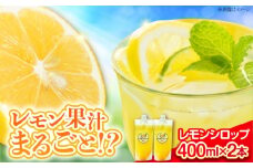 レモンシロップ 400ml×2個 レモン れもん 檸檬 フルーツ ふるーつ くだもの 果物 完熟 おやつ お土産 手作り 国産 料理 グルメ リピート ギフト 取り寄せ お取り寄せ 人気 高品質 好評 広島県産 江田島市/七宝丸 [XBY011]