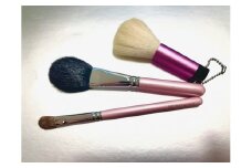 熊野化粧筆　 ピンクパール３本セット【高級化粧筆２本セット＋洗顔ブラシ(抗菌加工)】