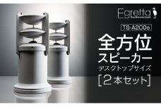 スピーカー オーディオ 全方位 無指向性 Egretta エグレッタ TS-A200s ハイレゾ モノラルスピーカー デスクトップサイズ オオアサ電子 アンプ非搭載 2本_OE025_007