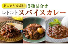 レトルト カレー 北広島町産素材のスパイスカレー（3種詰め合わせ）_SA075_001