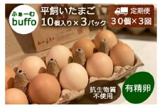 『定期便』全3回 卵 平飼い 30個 ふぁーむbuffo 毎月届く定期便_FA090_001s3