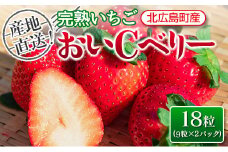 完熟いちご おいＣベリー  18粒［9粒×2ﾊﾟｯｸ］ 農場直送 北広島農場のおいＣベリー 西日本高速道路エンジニアリング中国北広島農場_NI083_004