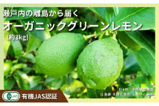 オーガニックグリーンレモン 約3kg 有機JAS認証 10～11月発送 広島県 大崎上島町瀬戸内レモン 中原観光農園 国産 ワックス防腐剤不使用 有機レモン 免疫力向上 健康 ビタミンC クエン酸 抗酸化 産地直送