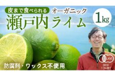 オーガニック ライム 1kg 国産 柑橘 果物 くだもの フルーツ 有機栽培 産地直送 中原観光農園 広島県 大崎上島町 瀬戸内 離島 [9月～10月発送予定]