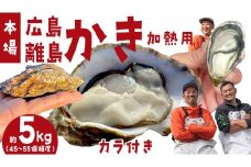 [12〜2月発送]広島の離島から届く牡蠣 約5kg (加熱用) 45〜55個程度 先行予約 ナイフ・軍手付き 牡蠣 殻付き かき 牡蠣 殻付 広島産 カキ 牡蠣 バーベキューBBQ  瀬戸内 大崎上島