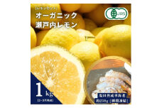 【NHK うまいッ！で紹介】[予約] オーガニック瀬戸内レモン 1kg(2~3月発送) / 塩田熟成活車海老 250g(瞬間凍結) オーガニック 有機レモン 有機JAS 果汁100% レモン えび エビ エビフライ 晩酌 国産 瀬戸内 濃厚 甘さ控えめ 免疫力向上 健康 ビタミンC クエン酸 抗酸化 ソーダ 炭酸水