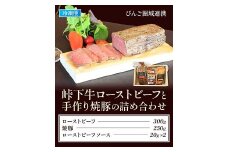 【びんご圏域連携】峠下牛ローストビーフと手作り焼豚の詰め合わせ