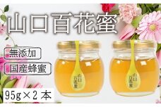 はちみつ 蜂蜜 国産 山口 百花蜜 190g 95g 2個 下関