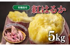 さつまいも 5kg 山口 県産 紅はるか 有機栽培 栽培期間中 農薬 化学肥料 不使用 ( さつま いも 芋 紅はるか 焼きいも スイート ポテト 干し芋 産地直送 下関 秋 季節 )