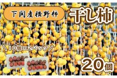 【 期間限定 】 干し柿 下関産横野柿 20個 高糖度 季節限定 下関 山口 