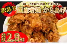 訳あり 唐揚げ 2.8kg 骨なし モモ500g×4 ムネ400g×2 ( 冷凍 真空パック 小分け 国産 若鶏 味 粉付き 簡単調理 からあげ 鶏もも 鶏むね 醤油 晩ごはん おかず 揚げるだけ 名物 肉特集 からあげ藤家 ) 下関 山口