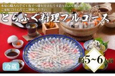とらふぐ料理フルコース 約5～6人前 冷蔵 ( 高級魚 鮮魚 魚介 フグ刺し とらふぐ 本場 下関 ふぐ刺し 河豚 てっさ ちり 皮 ひれ ぽん酢 もみじ 付き ふぐ鍋 ふぐちり鍋 海鮮鍋 プレゼント ギフト 贈答 お中元 お歳暮 記念日 父の日 ) 下関 山口 冬 鍋セット 年末 正月 日指定可