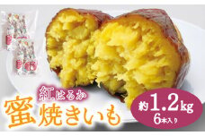 蜜焼き芋 6本 セット 大容量 冷凍 約 1.2kg いも さつまいも 芋 和 菓子 スイーツ おやつに ピッタリ アイス 冷やし焼き芋 紅はるか 下関 山口