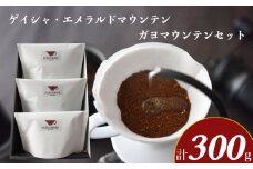 エチオピア・ゲイシャ エメラルドマウンテン ガヨマウンテン セット 計 300g  ( コーヒー 珈琲 飲み比べ 自家焙煎 本格焙煎コーヒー スペシャリティーコーヒー ホットコーヒー アイスコーヒー コーヒータイム こだわりコーヒー 飲料 ギフト プレゼント オフィス ) ふじ珈琲 下関 山口