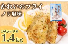 骨取りかれい フライ のり塩ガーリック味 160g×9パック 冷凍 ( カレイ 小分け ごはんのお供 便利 日用 簡単調理 惣菜 サカナ お魚 海鮮 加工食品 おかず 弁当 おつまみ 晩ごはん 夕食 山口 下関 ) 山口県 下関市