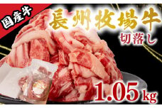 国産牛 切落とし 1.05kg 牛肉 牛 うし 切り落とし 冷凍 小分け 便利 パック 赤身 牛赤身 脂身 夕食 昼食 惣菜 おかず カレー 牛丼 ビビンバ ハヤシライス 肉じゃが プルコギ 牛カレー 牛製品 便利な牛肉 牛パック 長州牧場 下関 山口