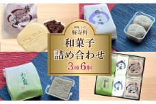 和菓子 詰め合わせ 3種 6個 梅寿軒 ( おやつ デザート スイーツ お菓子 詰合せ お茶菓子 和スイーツ もなか 最中 あんこ 小豆 あずき わかめ 餅 もち ギフト プレゼント お歳暮 お中元 贈答 贈り物 ) 下関 山口