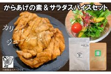 【スパイス2種セット】 からあげの素＆サラダスパイス  ( 唐揚げ から揚げ からあげ 唐揚 唐戸唐揚げ 米 米粉 サラダ 野菜 鶏肉 ドレッシング 調味料 香辛料 スパイス セット 唐辛子 グルテンフリー 塩 胡椒 にんにく オールスパイス 岩塩 和食 中華 下味 料理 調理 簡単調理 ) 下関 山口