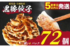 【スピード発送】 訳あり 黒豚餃子 72個 12個×6パック 冷凍 小分け たれ付き 大容量 ぎょうざ ギョウザ ギョーザ