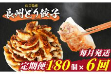 訳あり 長州どり餃子 6回 毎月 定期便 180個 12個×15パック 冷凍 小分け 大容量 ぎょうざ ギョウザ ギョーザ