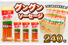 魚肉 ソーセージ 240本 セット 4.8kg 大容量 ( グングンソーセージ たんぱく質 おさかなソーセージ お魚ソーセージ おやつ おつまみ 家庭用 お弁当 加工品 朝食 便利 お手軽 小分け 常温保存 ) 下関 山口