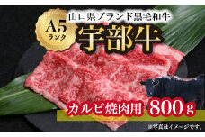 【宇部牛】 カルビ焼肉用 800g【山口県 宇部市 牛 牛肉 黒毛 和牛 ブランド 山口県唯一 地元発ブランド牛 希少 まちのお肉屋さん ストレスフリー オレイン酸60％以上 脂まで柔らかい おいしい 旨味 リピート】