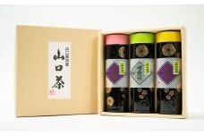 特上・上煎茶～ふるさとの味「山口茶」～　50g×2種、全3缶【特上煎茶 上煎茶 山口茶 ふるさとの味 一番茶 茶葉 煎茶 中級品 成熟茶葉 荒茶加工 甘み 渋み 香り 調和 上級品 日本茶 高品質 50g 茶缶 お茶 伝統】
