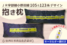 JR宇部線・小野田線デザイン 電車の抱き枕  100cm×40cm(現行色)  + 鏡付きキーホルダー セット ＪＲ西日本商品化許諾済【山口県 宇部市 ＪＲ西日本 運行 宇部線 小野田線 国鉄 車両 105系 123系  駅名 文字 レイアウト 抱き枕  キーホルダー 電車 枕 インテリア シック 普段使い  寝具 眠り コレクション 乗り物 雑貨 プレゼント ギフト 贈り物 誕生日】