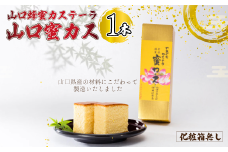 山口蜂蜜カステーラ『山口蜜カス』×1本 [化粧箱無し] 【山口 蜂蜜カステーラ 山口蜜カス 老舗和洋菓子店 創業100年 厳選食材 職人技 伝統の味 濃厚しっとり 卵黄高配合 焼き色均一 高級和菓子 美味しい しっとり カステラ かすてら 地元特産 化粧箱無し お取り寄せ お手頃価格 贈答用 定番人気 家庭用 お試し 和菓子スイーツ プレゼント お歳暮 父の日 母の日】