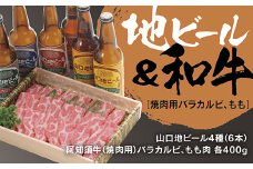 B015 山口地ビールと阿知須牛（焼肉用)セット