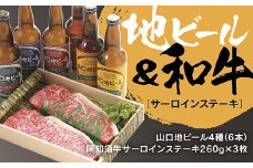 A050 山口地ビールと阿知須牛サーロインステーキセット