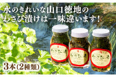 D184 山口徳地のわさび漬け2種3本セット
