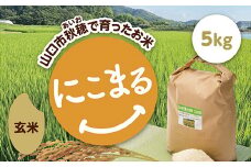 D418 あいお（秋穂）で育ったお米 にこまる 玄米 5kg