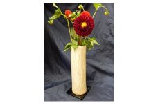 萩焼 8代佳炎作　化粧　筒花入　｜HG000016