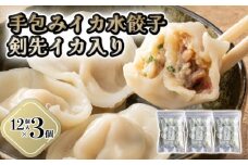 「人気・手包みイカ水餃子」【12個入】×3パック 剣先イカ専門店オリジナル　｜HG000592