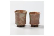 伝統的工芸品 萩焼　夫婦湯呑（御本手端反）・木箱入り　｜HG000750