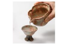 伝統的工芸品 萩焼　酒器セット（御本手盃＆酒注ぎ小）・紙箱入　｜HG000756