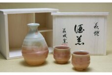 萩焼 酒器 徳利 ぐい呑み セット 木箱入　｜HG001053