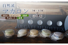 自然派マカロン　5個セット_ マカロン 菓子 お菓子 スイーツ 洋菓子 焼き菓子 おかし スイーツ デザート おやつ カフェ ミルクティー よもぎ チョコレート 抹茶 自然派 5個 個包装 贈答 ギフト プレゼント 送料無料 【1227825】