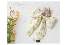 No.112 【特許庁意匠登録済み】 リボン型パリパリおもちゃ mimosa ／ ベビー 赤ちゃん 用品 グッズ 音 山口県