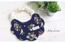 No.118 ゴム紐レトロな花と鳥さんスタイ ／ ベビー 赤ちゃん 用品 グッズ 山口県