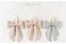 No.132-01 リボン型パリパリおもちゃ ジェマフラワー くすみピンク ／ ベビー 赤ちゃん 用品 グッズ 音 山口県