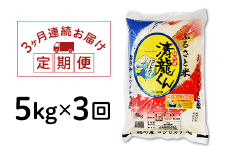 清龍（せいりゅう）くん「こしひかり」 毎月５ｋｇ×３回お届け【山口県農業協同組合】