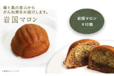 岩国マロン　10個セット(がんね栗をたっぷり使ったマドレーヌ)【里山カフェ　コンディトライHAKU】